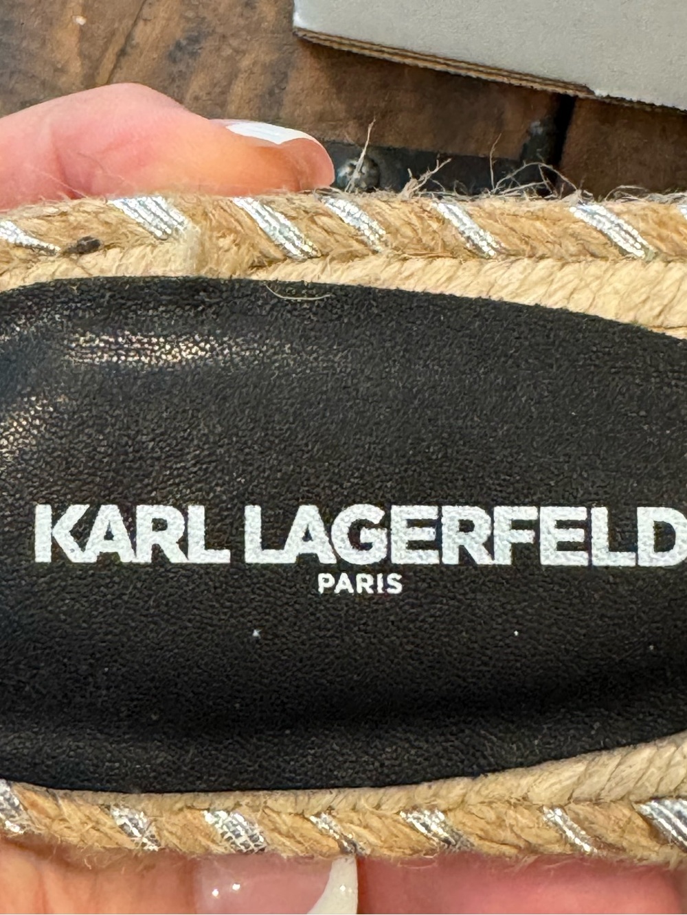 Karl Lagerfeld Paris Tulia Embelished Espadrille Slide Sandal (NWOT) - Picture 6 of 10